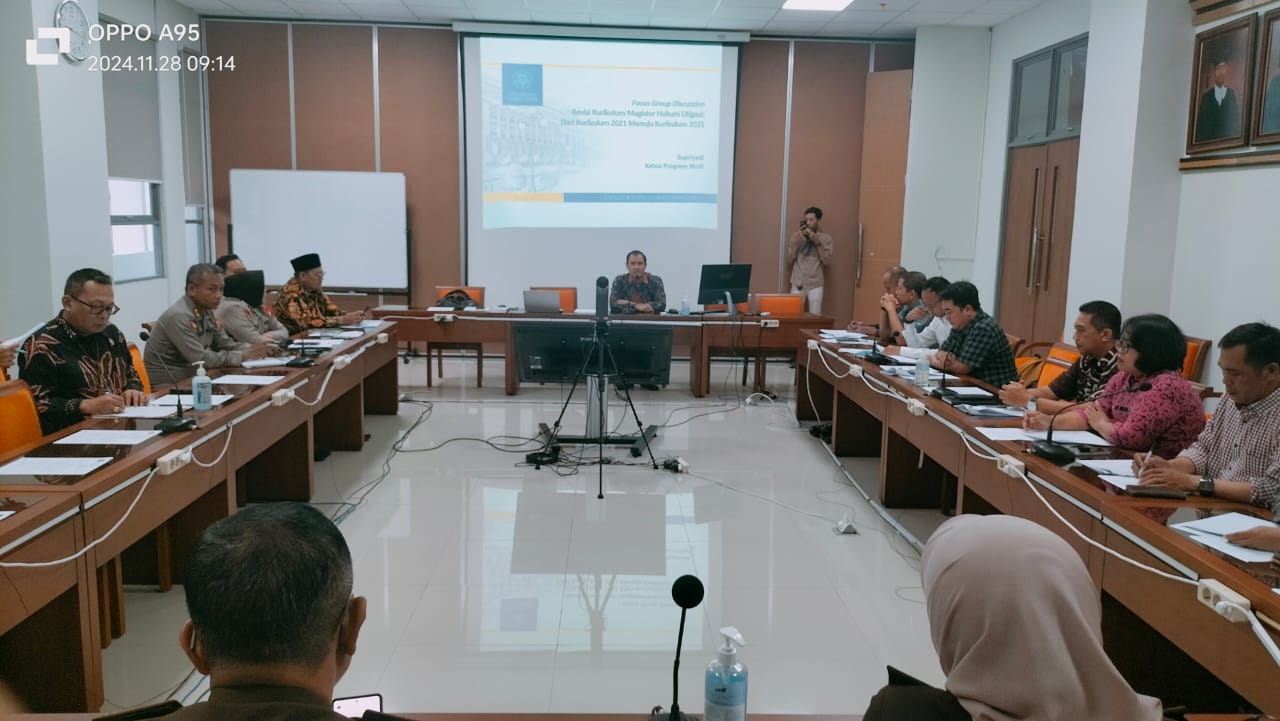 Hakim Pengadilan Negeri Yogyakarta Menghadiri FGD Revisi Kurikulum Program Studi Magister Hukum Litigasi Fakultas Hukum UGM