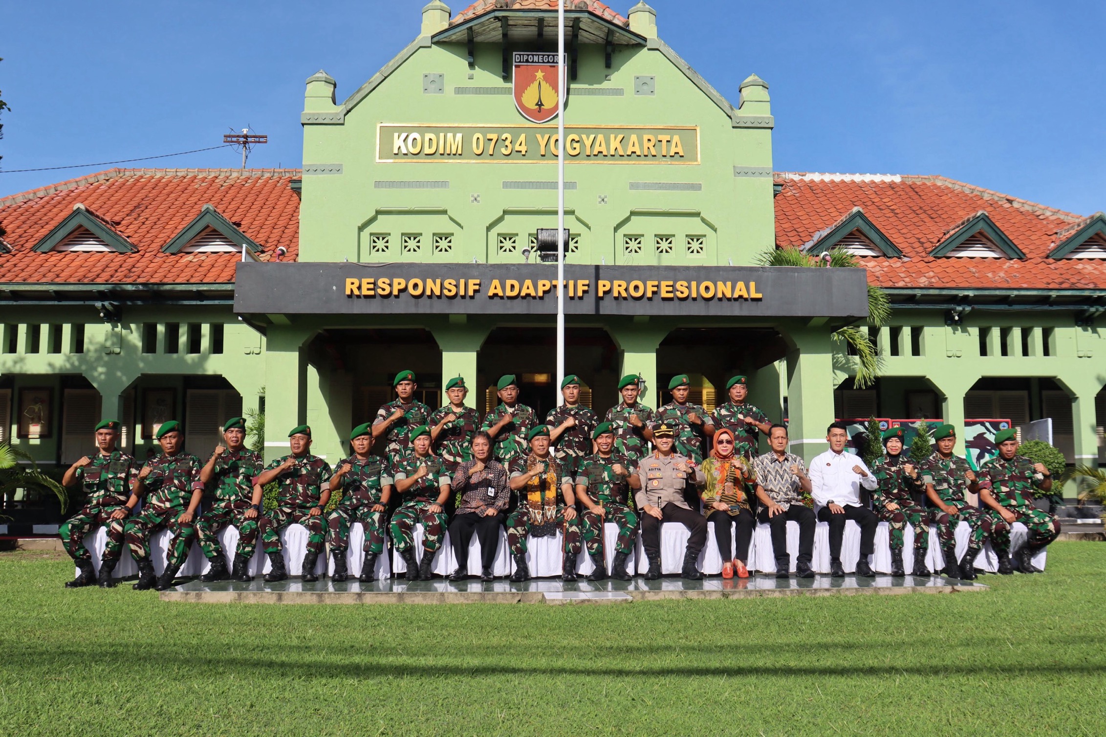 Ketua Pengadilan Negeri Yogyakarta Menghadiri Penyambutan Kunjungan Kerja Komandan Korem 072 Pamungkas ke Kodim 0734/Kota Yogyakarta