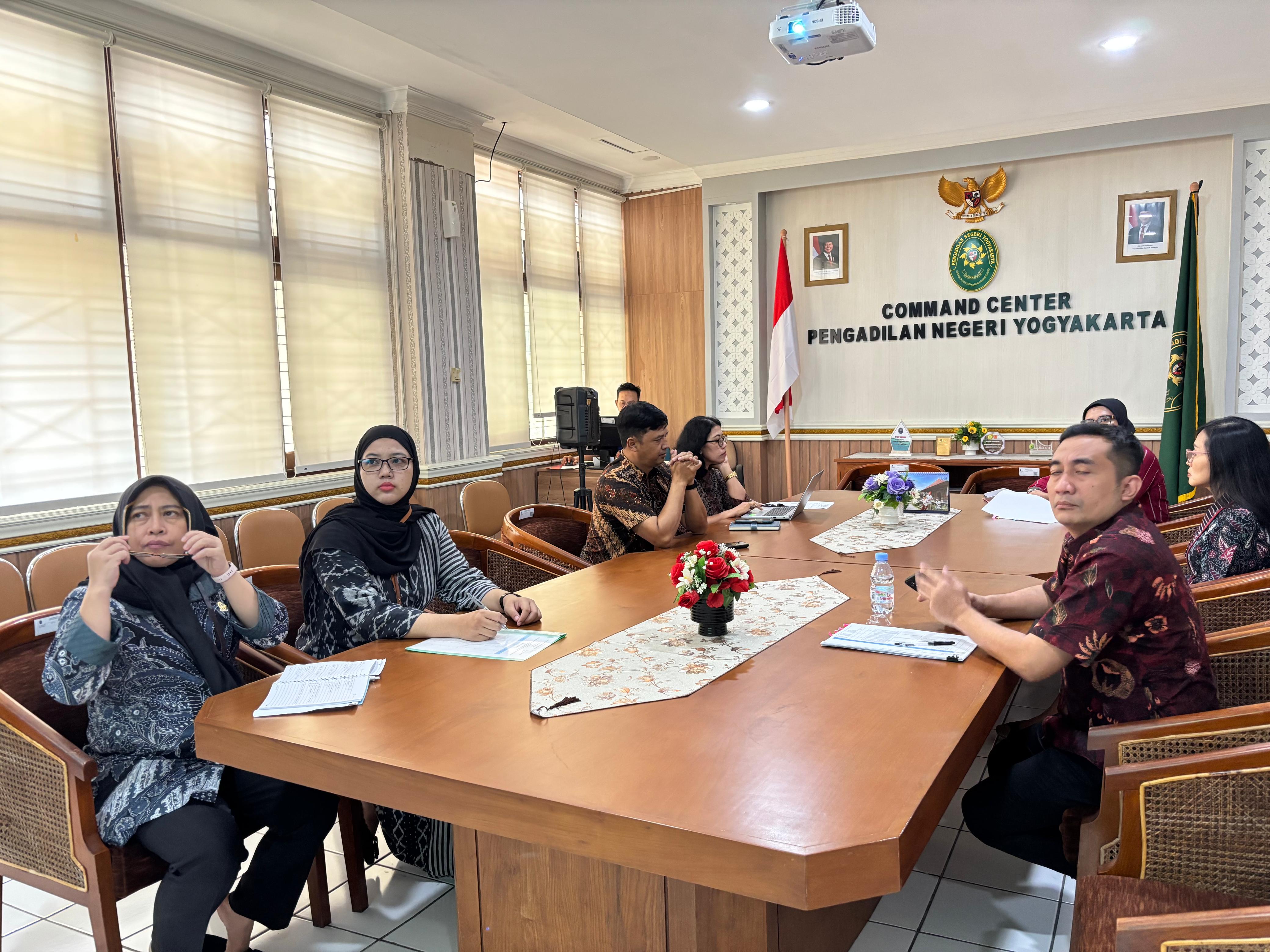 Pengadilan Negeri Yogyakarta Mengadakan Rapat Monev Tindak Lanjut Hasil Pengawasan Daerah Pengadilan Tinggi Yogyakarta