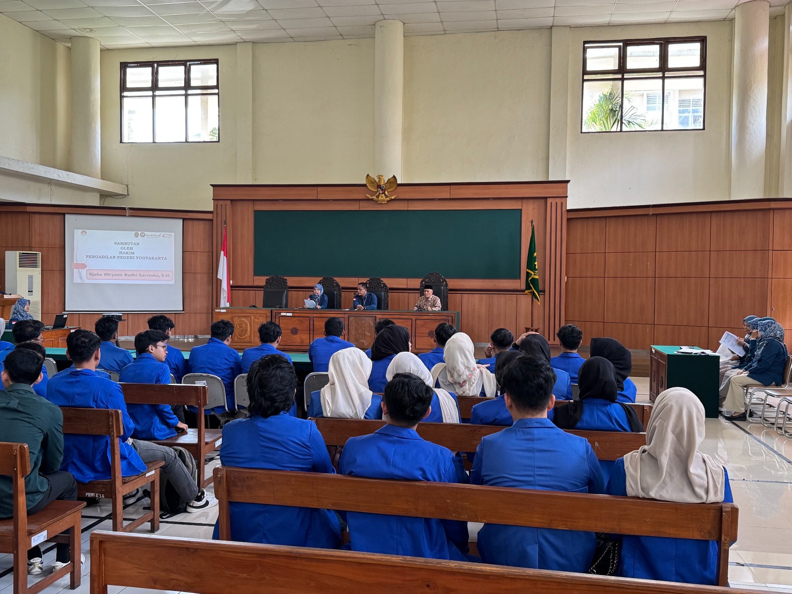 Penerimaan dan Pembekalan Kuliah Praktik Peradilan Mahasiswa Fakultas Hukum UII pada Pengadilan Negeri Yogyakarta