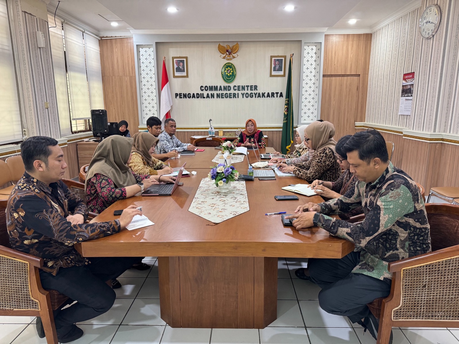 Pengadilan Negeri Yogyakarta Melaksanakan Rapat Koordinasi Tindak Lanjut Pemeriksaan AMPUH oleh Badan Peradilan Umum