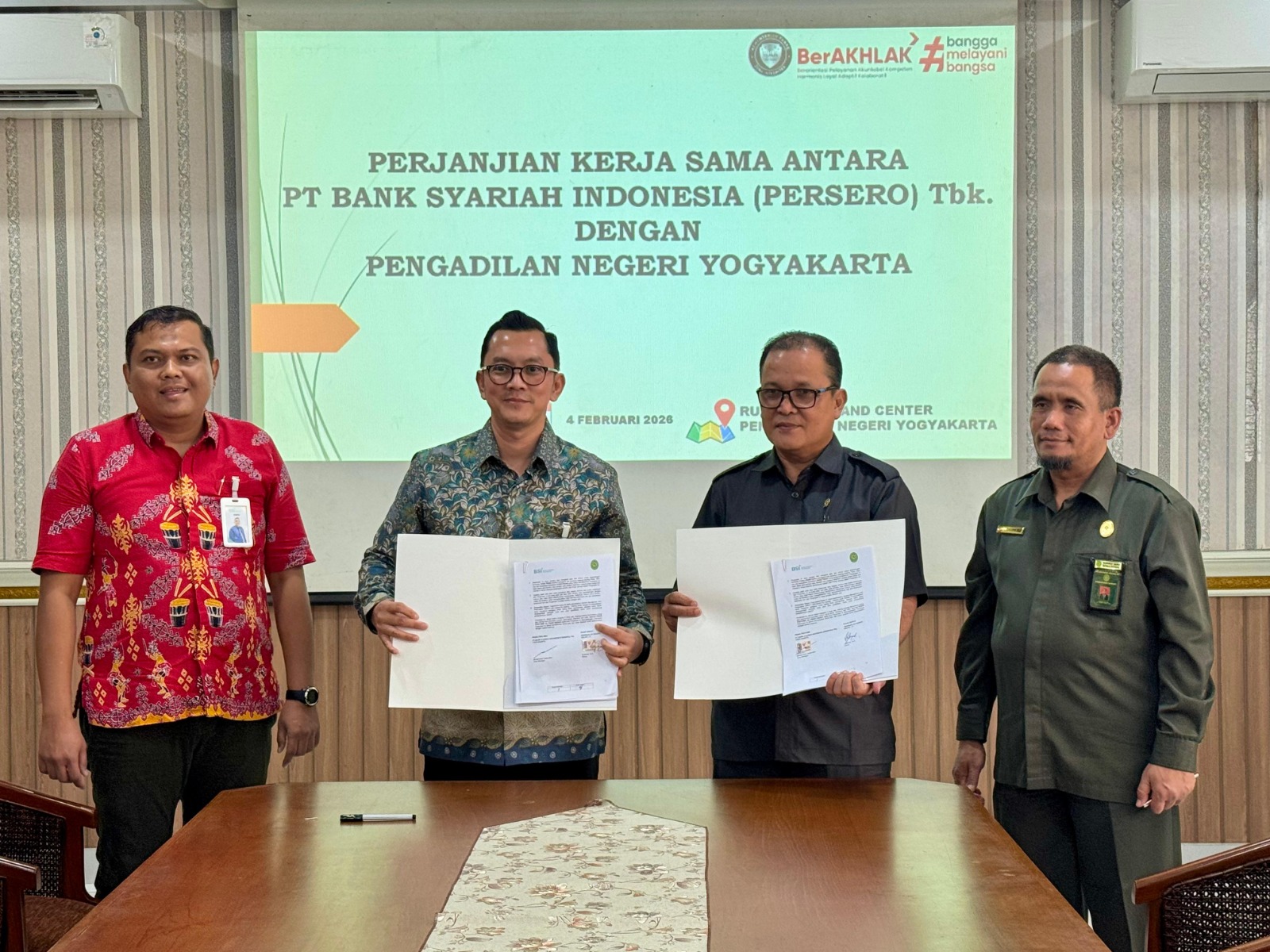 Perjanjian Kerja Sama antara Pengadilan Negeri Yogyakarta dengan PT. Bank Syariah Indonesia