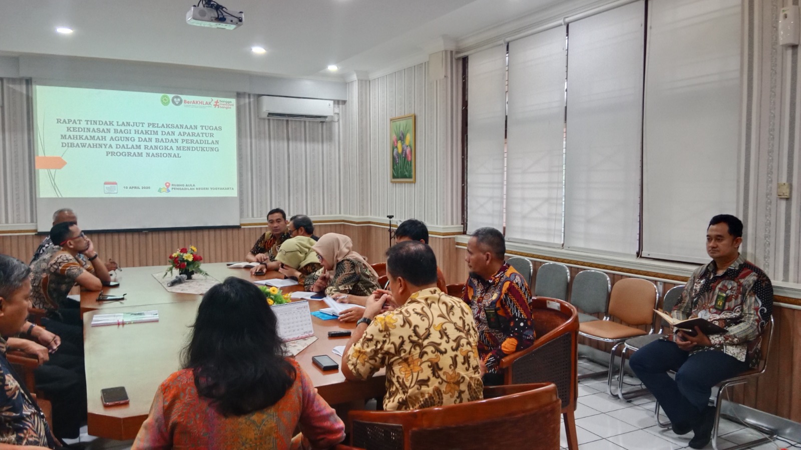 Rapat Tindak Lanjut Pelaksanaan Tugas Kedinasan di Pengadilan Negeri Yogyakarta