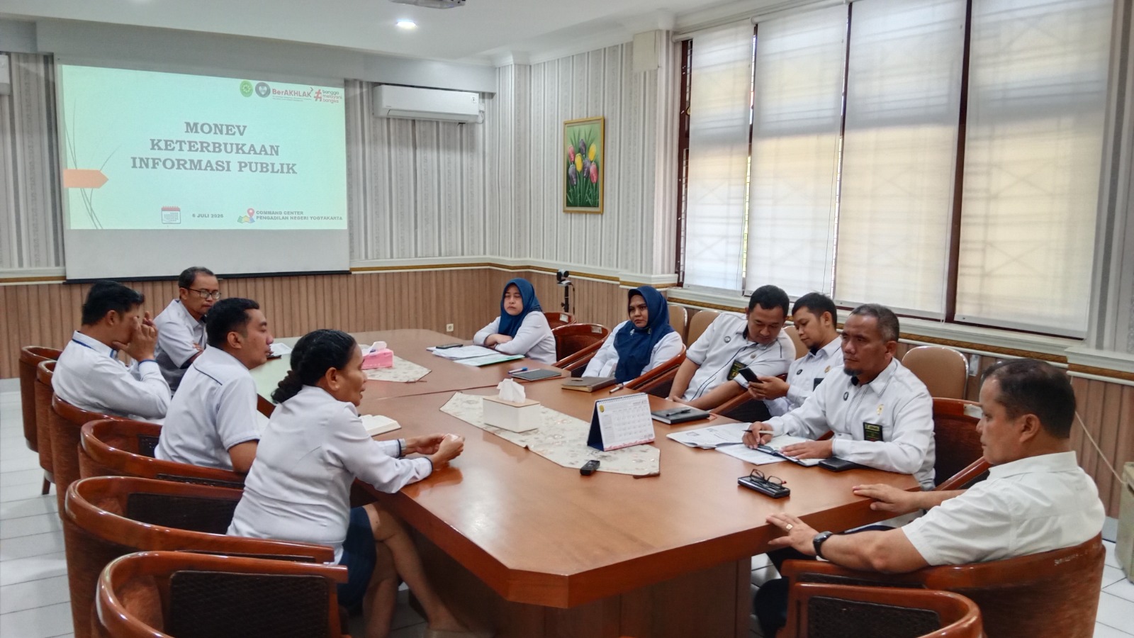 Pengadilan Negeri Yogyakarta Melaksanakan Rapat Monev Keterbukaan Informasi Publik