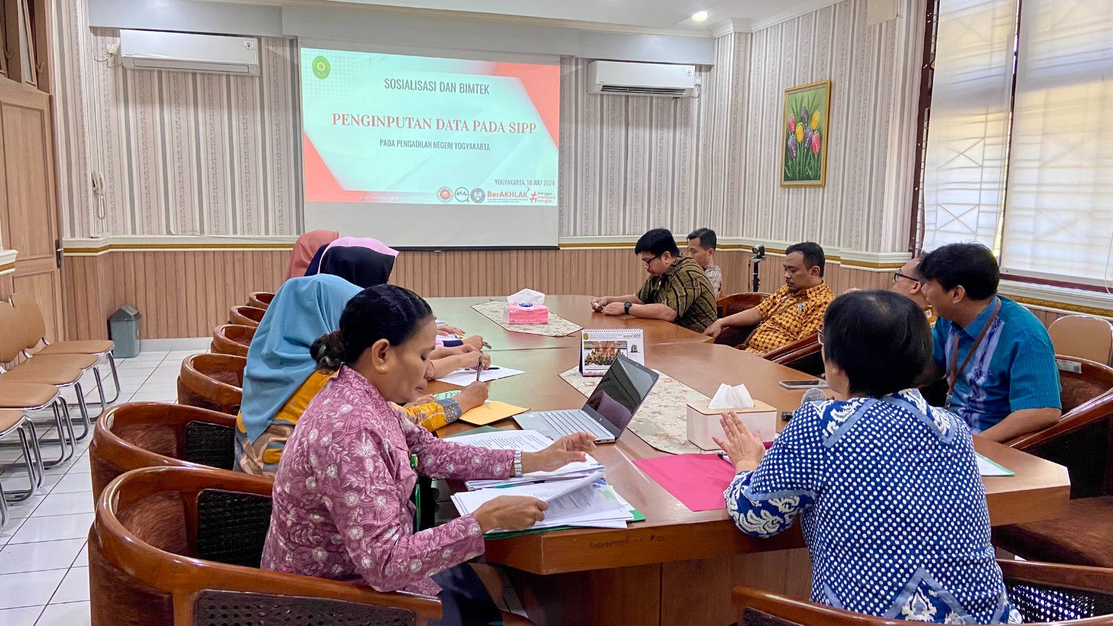 Pengadilan Negeri Yogyakarta Mengadakan Sosialisasi dan Bimtek Penginputan Data pada SIPP