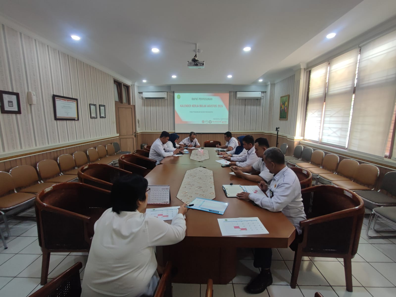 Rapat Penyusunan Kalender Kerja Bulan Agustus 2026 Pengadilan Negeri Yogyakarta
