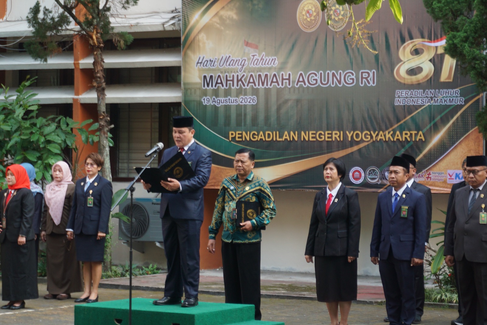 Pengadilan Negeri Yogyakarta Melaksanakan Upacara Peringatan HUT Mahkamah Agung RI ke-81 Tahun 2026