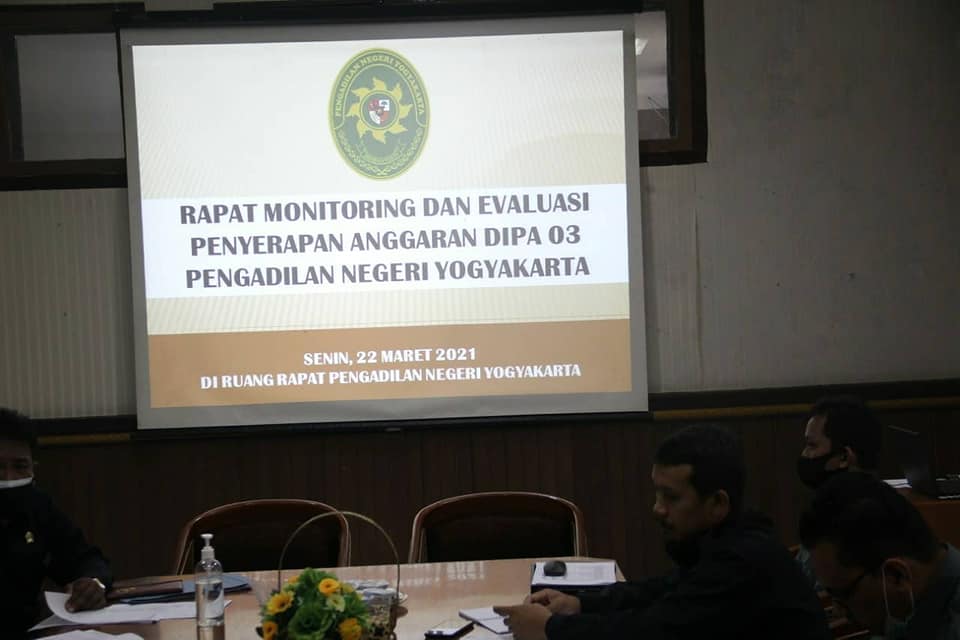 Rapat Monitoring dan Evaluasi Penyerapan Anggaran DIPA 03 Pengadilan Negeri Yogyakarta